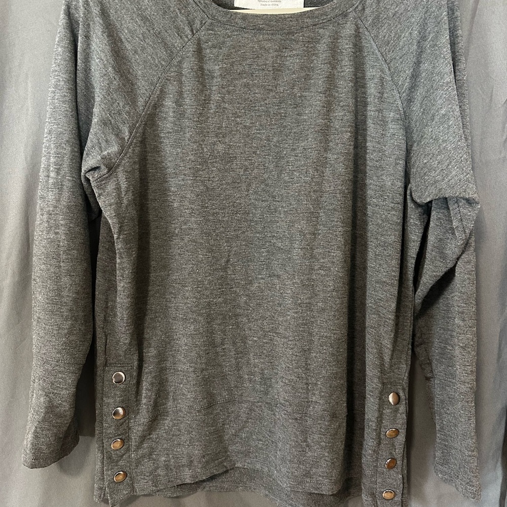 Gray Women's Crew Neck Sweater